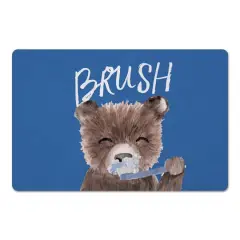 18" x 27" Bear Brushing Teeth Floor Mat