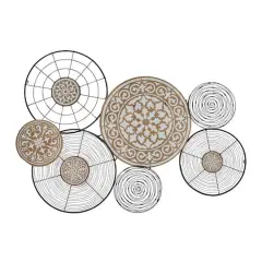 Black Iron & Wood Eclectic Wall D&eacute;cor