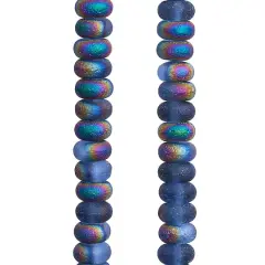 Blue Rondelle AB Glass Beads, 6mm by Bead Landing&trade;
