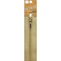 C&C Gold Closed Bottom Metallic 9" Zipper