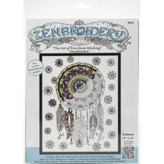 Design Works&trade; Zenbroidery Trendy Dream Catcher Stamped Embroidery Kit