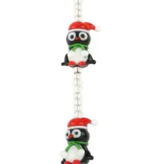 Multicolor Lampwork Glass Christmas Penguin Beads by Bead Landing&trade;
