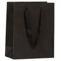 JAM Paper Medium Black Matte Heavy Duty Kraft Gift Bags, 3ct.