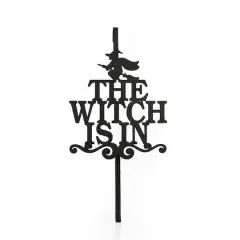 18" Halloween The Witch Is In Wreath Hanger
