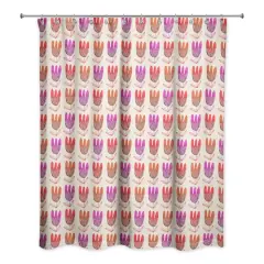 Modern Floral Pattern 71" x 74" Shower Curtain