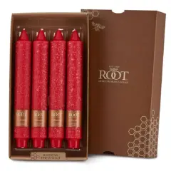 Root Candles 9" Unscented Timberline&trade; Collenette Taper Candles, 4ct. Red
