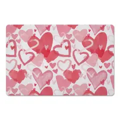 Heart Cluster Pattern 27" x 18" Floor Mat