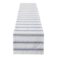 DII&reg; 72" French Blue Zig Dobby Stripe Table Runner