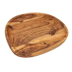 Hello Honey&reg; 11.75" Natural Acacia Wood Oval Serving Tray