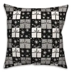 Neutral Present Pattern 18" x 18" Spun Poly Pillow