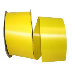 JAM Paper 2.5" x 100yd. Plastic Florentine Ribbon Yellow Gold