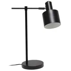 Lalia Home Mid Century Modern Metal Table Lamp Black
