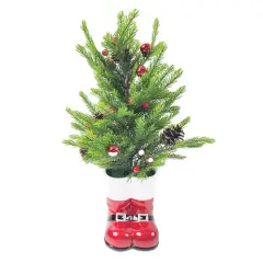 23" Christmas Tree in Santa Boot Pot Tabletop D&eacute;cor by Ashland&reg;