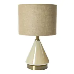 Hello Honey&reg; 20" Cream Glass Table Lamp with Linen Shade