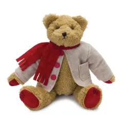 14" Vintage Teddy Bear with Coat & Scarf
