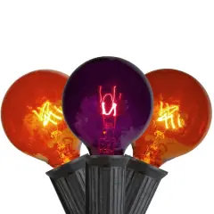 10ct. Orange & Purple Globe Halloween String Lights