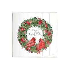 Stupell Industries Merry Christmas Wreath Wall Art