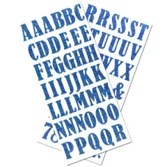 Glitter Bernhard Condensed Alphabet Foam Stickers by Recollections&trade; Royal Blue