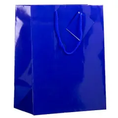 JAM Paper Large Glossy Gift Bags, 6ct. Blue