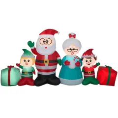 4.5ft. Airblown&reg; Inflatable Christmas Claus Family Collection Scene