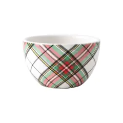 4" Green & Red Plaid Ceramic Bowl by Ashland&reg;