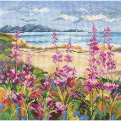 RTO Flowers by a Mountain Lake Counted Cross Stitch Kit
