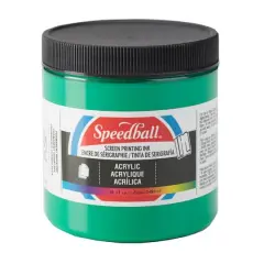 Speedball&reg; Acrylic Screen Printing Ink, 8oz. Emerald Green