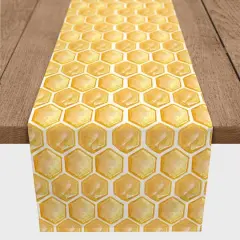 Painted Honeycomb 16" x 90" Cotton Twill Runner