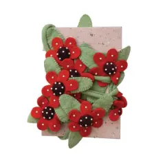 Hello Honey&reg; Handmade Wool Felt Flower Garland with Beads, Multicolor