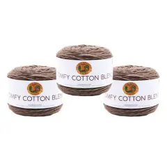 3 Pack Lion Brand&reg; Comfy Cotton Blend Yarn Mochaccino