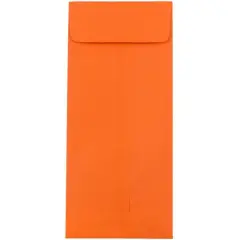 JAM Paper 4.125" x 9.5" Policy Business Colored Envelopes, 50ct. Orange