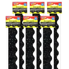 Trend Enterprises&reg; Terrific Trimmers&reg; Sparkle Borders, 195ft. Black