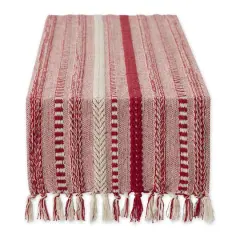 DII&reg; 108" Braided Stripe Table Runner Wine