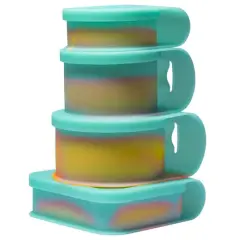 Silipint&reg; 4-Piece Silicone Go Go Bowl Set Aurora