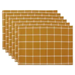 DII&reg; Honey Gold Check Placemats, 6ct.