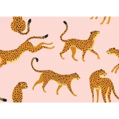 RoomMates Cheetah Cheetah Peel & Stick Wallpaper Pink/Orange