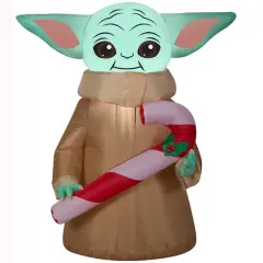 3.5ft. Airblown&reg; Star Wars The Child With Candy Cane