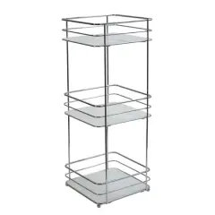 Elle D&eacute;cor Limoges Collection Chrome 3 Tier Spa Tower