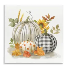Stupell Industries Patterned Pumpkins Autumn Harvest Wall Plaque Art