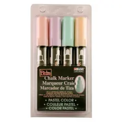 Marvy&reg; Uchida Bistro Broad Tip Pastel 4 Color Chalk Marker Set