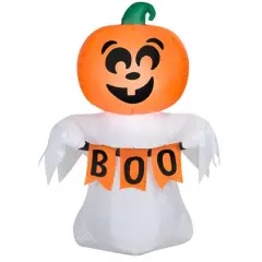 3.5ft. Airblown&reg; Halloween Inflatable Jack-O'-Lantern Ghost