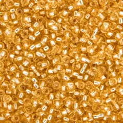 Miyuki&reg; 11/0 Glass Seed Beads, 22g Light Gold Silver Lined