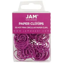 JAM Paper Circular Paper Cloops Hot Pink Fuchsia