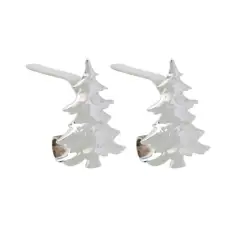 Original MantleClip&reg; Silver Tree Icons Stocking Holders, 2ct.