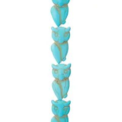 Turquoise Howlite Owl Beads by Bead Landing&trade;, 24mm