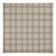 Holiday Plaid on Brown Cotton Twill Napkin