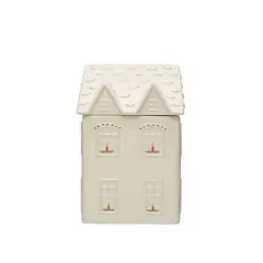 Hello Honey&reg; White & Gold Hand-Painted Stoneware House Cookie Jar