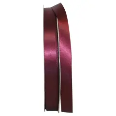 JAM Paper 5/8" x 100yd. Satin Single Face Ribbon Burgundy