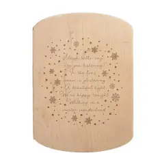 Walking in a Winter Wonderland 11" x 8" Maple Oval Cutting Board