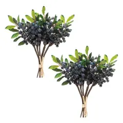 11" Blue Berry Foliage Bundles, 2ct.